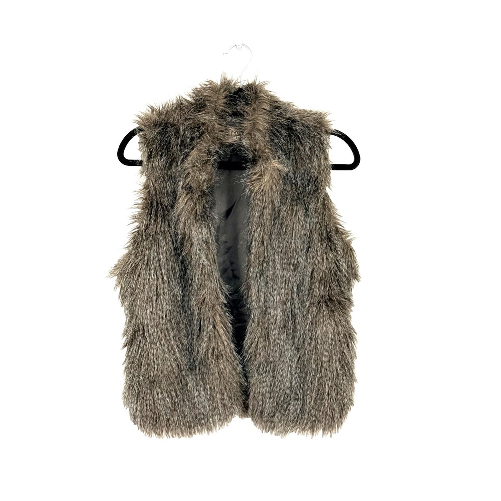 Vintage Ci Sono By Cavalini Faux Fur Vest Shaggy Penny Lane Indie Grunge Size S